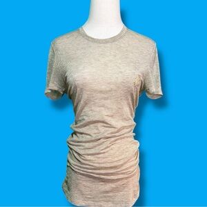 Roberto Cavalli Gym Gold Metallic Lightweight Modal-Blend T-Shirt Size 40 = Sz 4